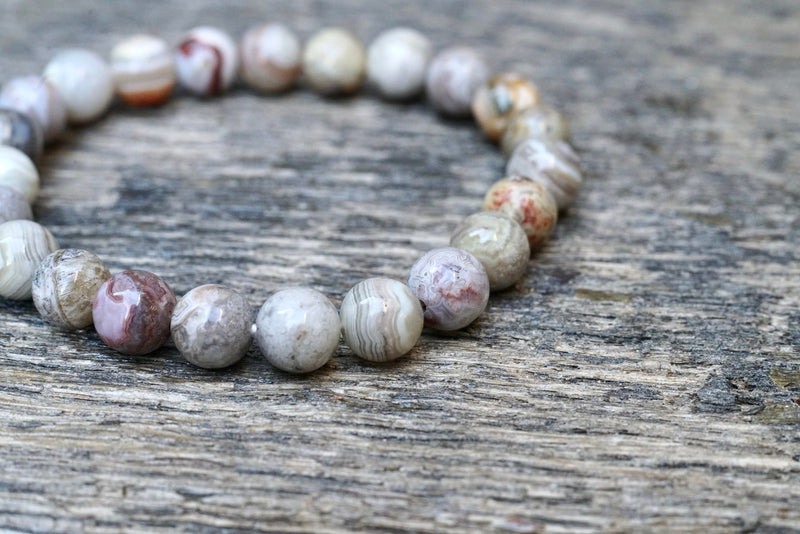 Laguna Lace Agate Bracelet (8mm)