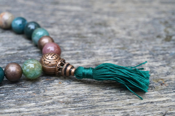 Ocean Jasper + Tassel Bracelet (8mm)