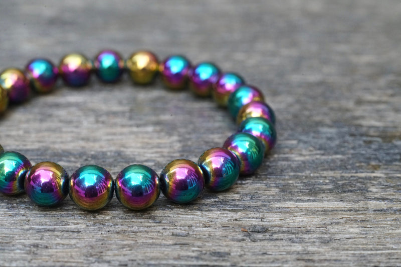 Rainbow Hematite Bracelet (8mm)