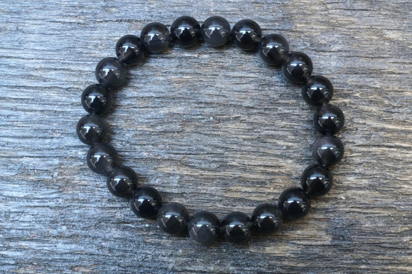 Smoky Obsidian Bracelet (8mm)