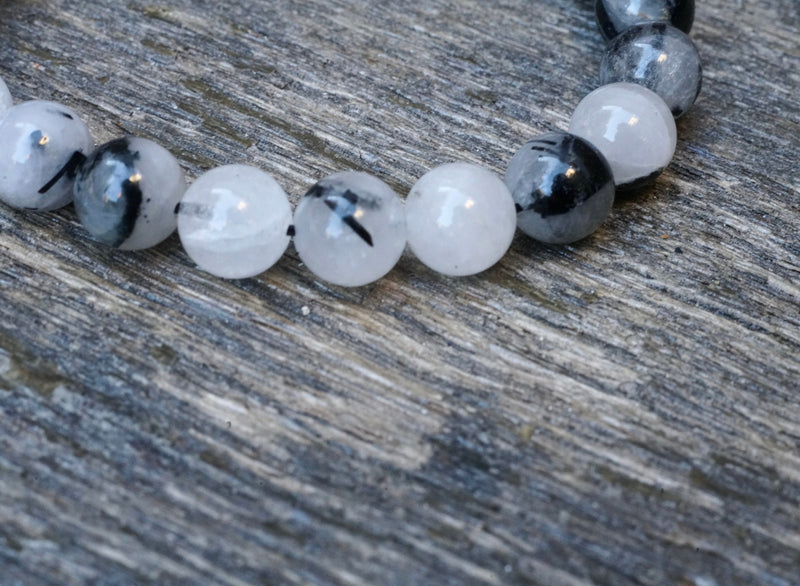 Tourmalinated Quartz Bracelet (8mm)