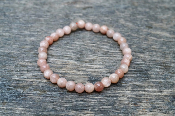 Peach Moonstone Bracelet (5-7mm)