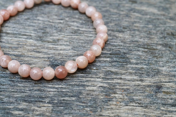 Peach Moonstone Bracelet (5-7mm)