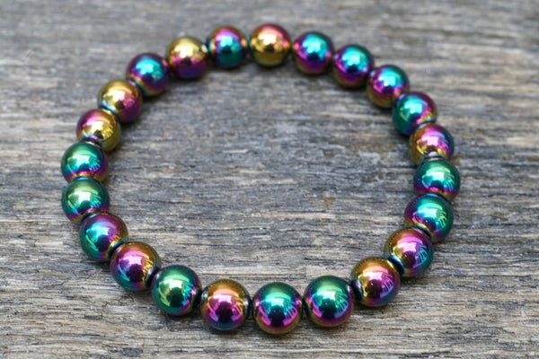 Rainbow Hematite Bracelet (8mm)