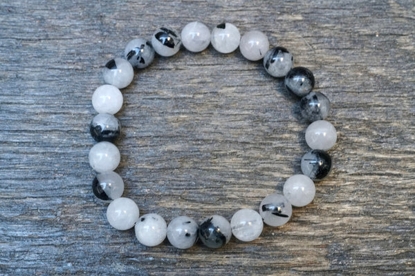 Tourmalinated Quartz Bracelet (8mm)