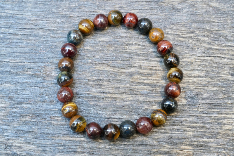 Tri-Color Tiger's Eye Bracelet (8mm)