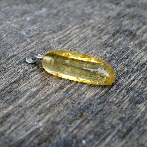 Amber Tumbled Pendant