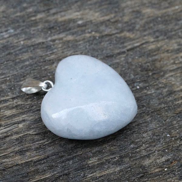 Blue Calcite Heart Pendant