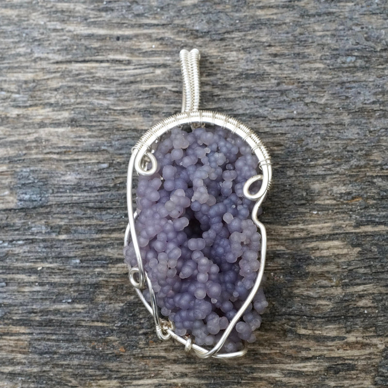 Grape Agate Wire Wrap Pendant