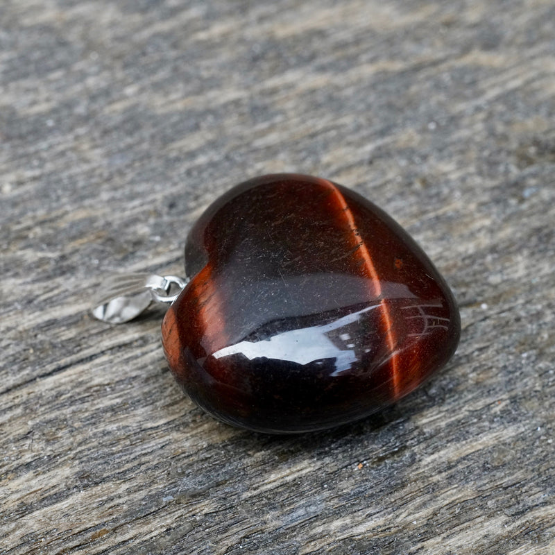Red Tiger's Eye Heart Pendant