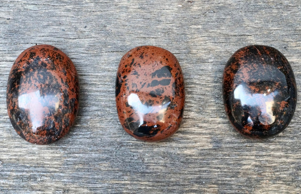 Mahogany Obsidian Palm Stone