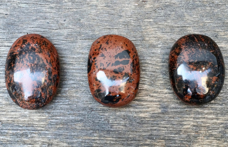 Mahogany Obsidian Palm Stone