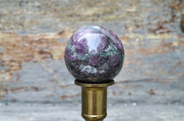 Garnet in Astrophyllite Sphere (2")