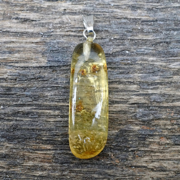 Amber Tumbled Pendant