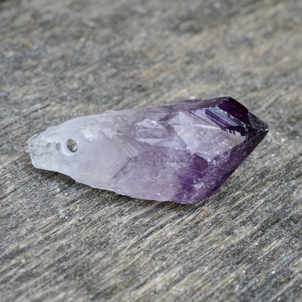 Amethyst Raw Drilled Point Pendant