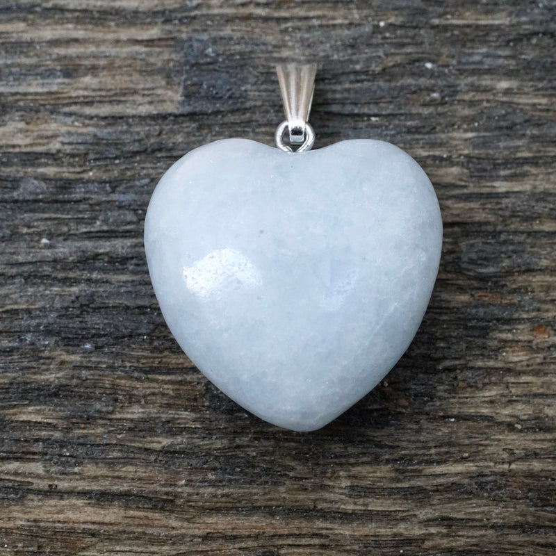 Blue Calcite Heart Pendant