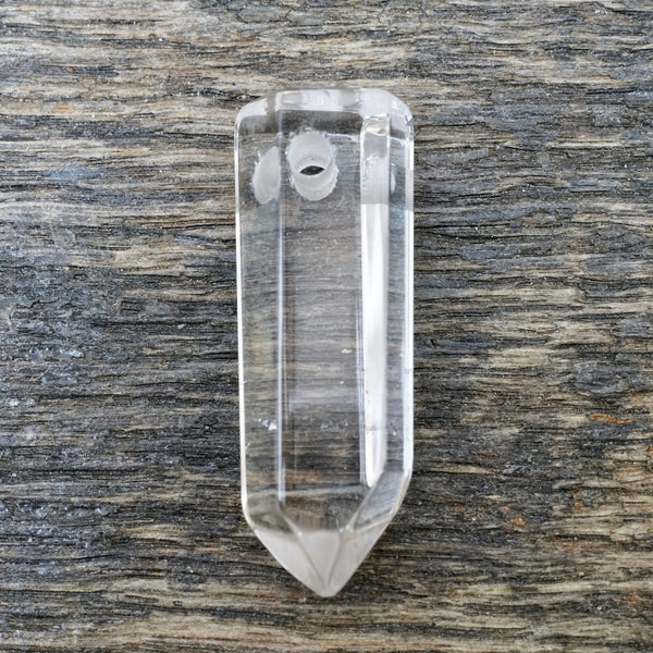 Clear Quartz Drilled Polished Point Pendant (1.25"-1.75")