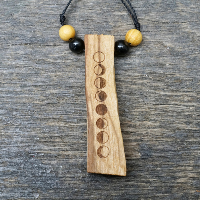 Palo Santo Moon w/ Adjustable Rope