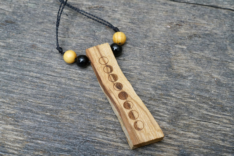 Palo Santo Moon w/ Adjustable Rope