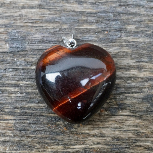 Red Tiger's Eye Heart Pendant
