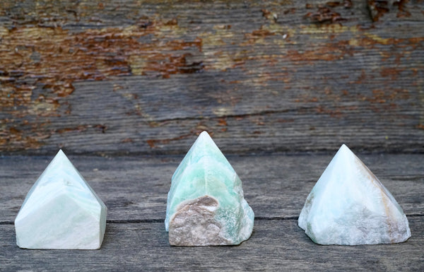 Caribbean Calcite Raw Top Polished Point