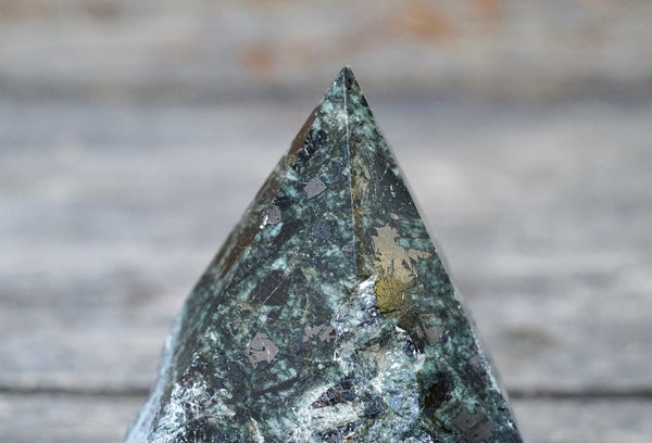 Rainforest Jasper Raw Top Polished Point