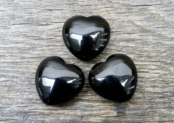 Black Obsidian Heart (1")