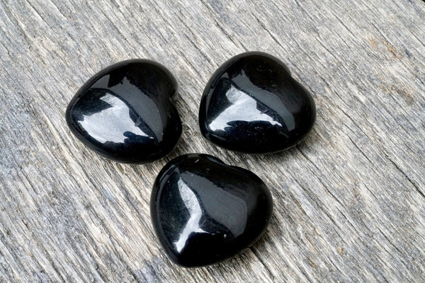 Black Obsidian Heart (1")