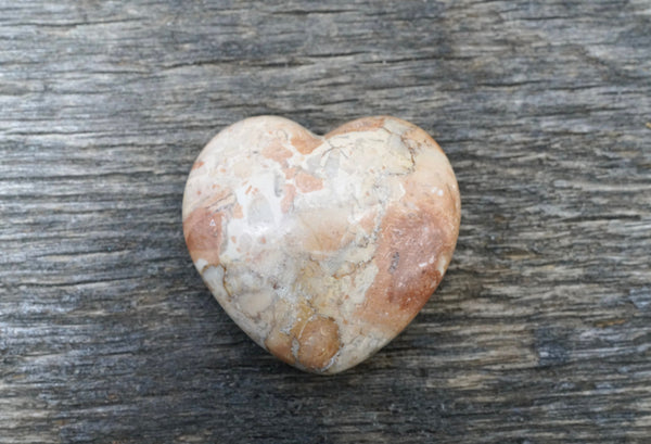 Rose Garden Jasper Heart (2")