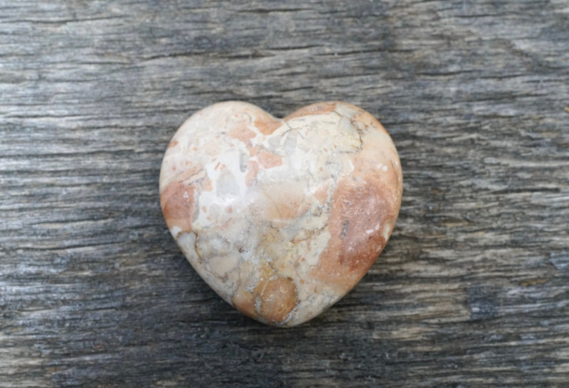 Rose Garden Jasper Heart (2")