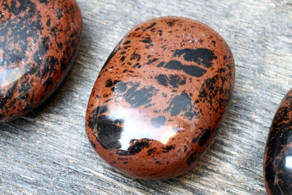 Mahogany Obsidian Palm Stone