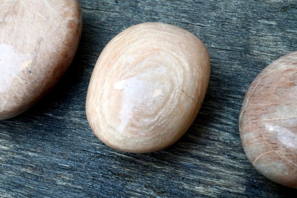 Peach Moonstone Palm Stone (2")