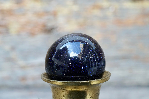 Blue Goldstone Sphere (1")