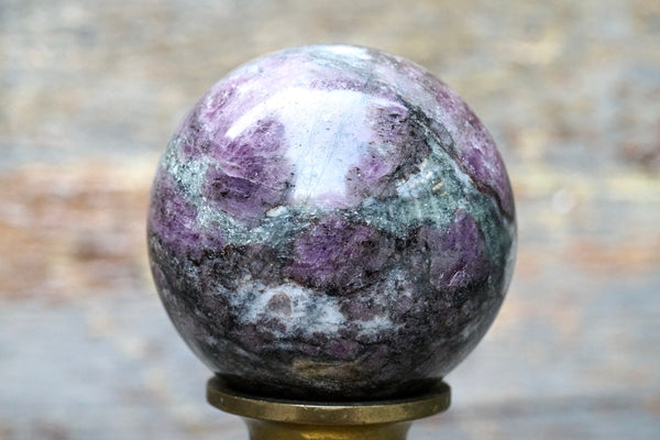 Garnet in Astrophyllite Sphere (2")