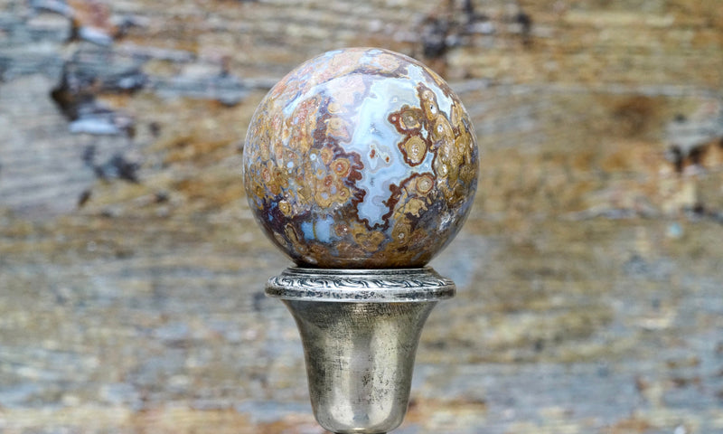 Plum Root Agate Sphere (2")