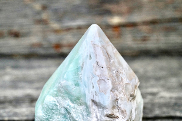 Caribbean Calcite Raw Top Polished Point